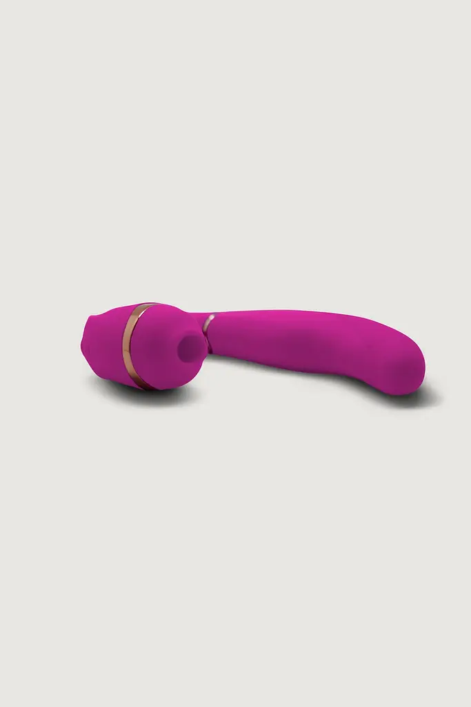 Вібратор Adrien Lastic My G із вакуумною стимуляцією клітора, 16х3.5 см рожевий - фото 11