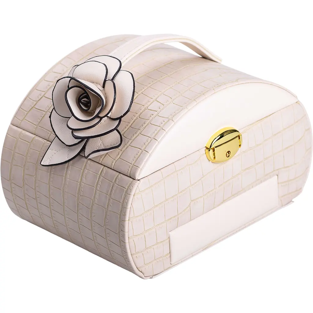 Кейс-органайзер Yiwu для украшений с защелкой 24x17x18 см бежевый HP-5-21BE - фото 2