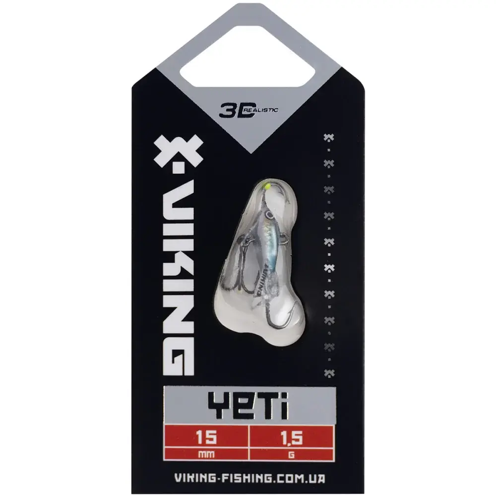 Балансир Viking Fishing Yeti Ice Jig 15mm 1.5g #11 Anchovy - фото 2
