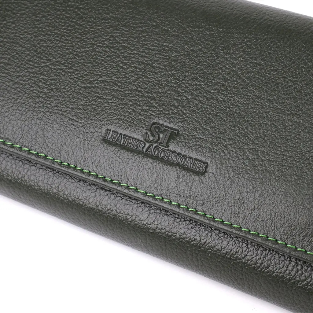 Кошелек в два сложения из натуральной кожи ST Leather 19х9х3 см acs0029693 - фото 5