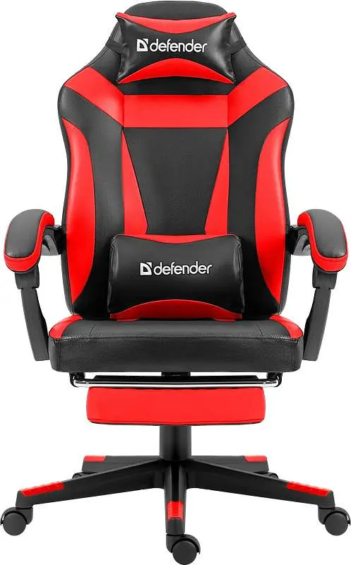 Крісло ігрове Defender Cruiser 50 мм Клас 4 підніжка Black/Red - фото 2