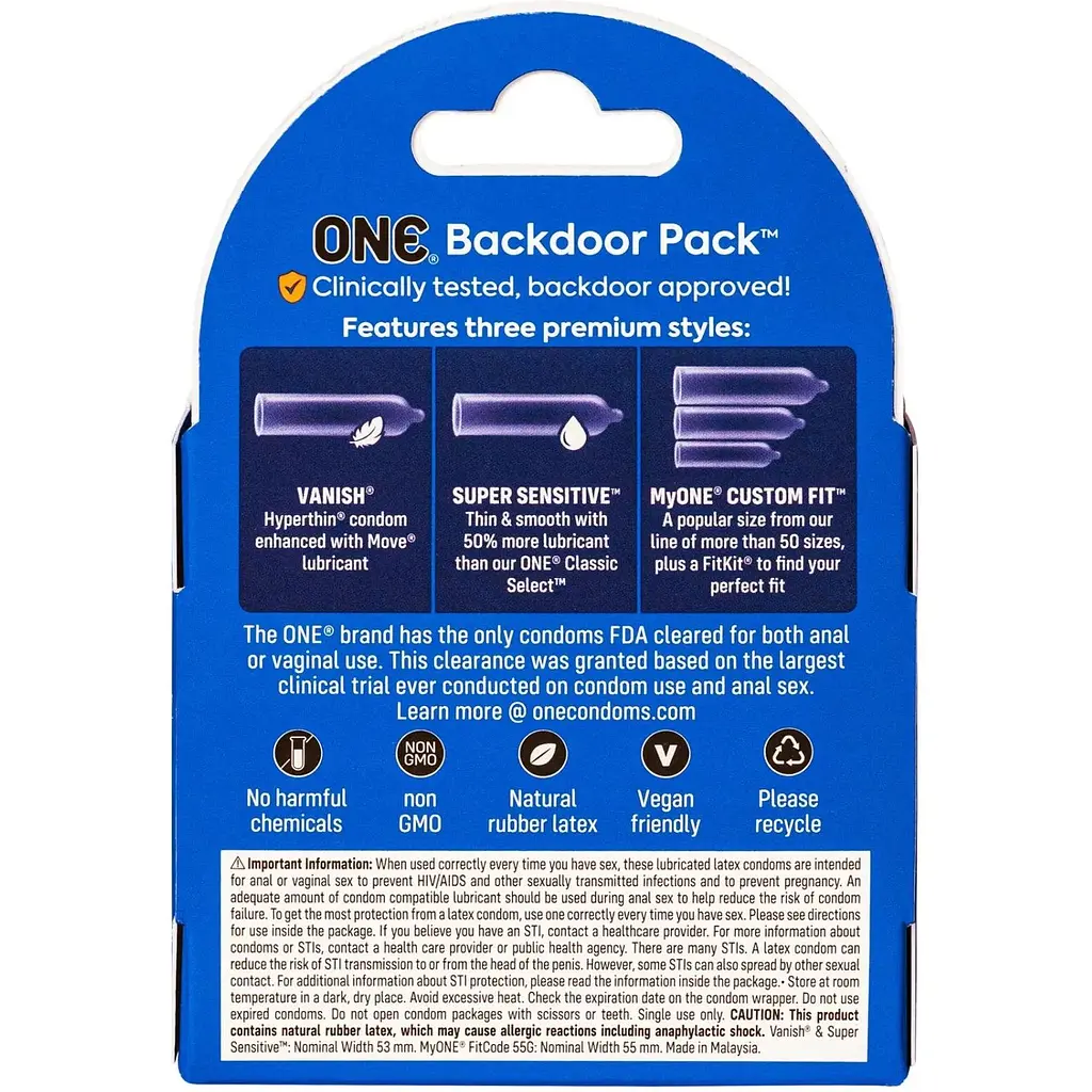 Презервативи One Backdoor Pack 3 шт. - фото 2