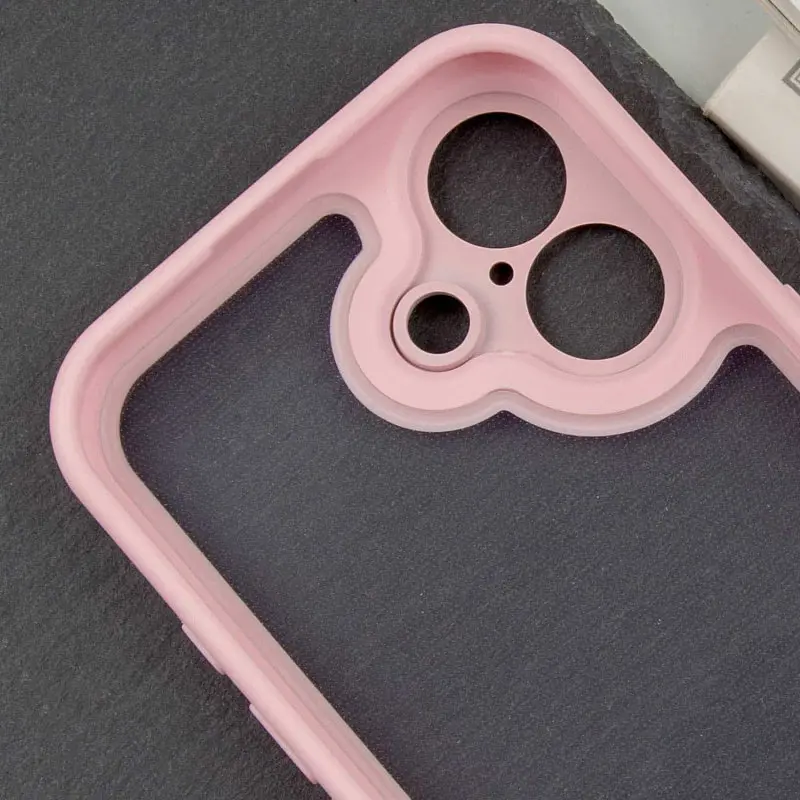 TPU чохол Transparent + Colour 1,5mm для Apple iPhone 16 (6.1) Pink - фото 3