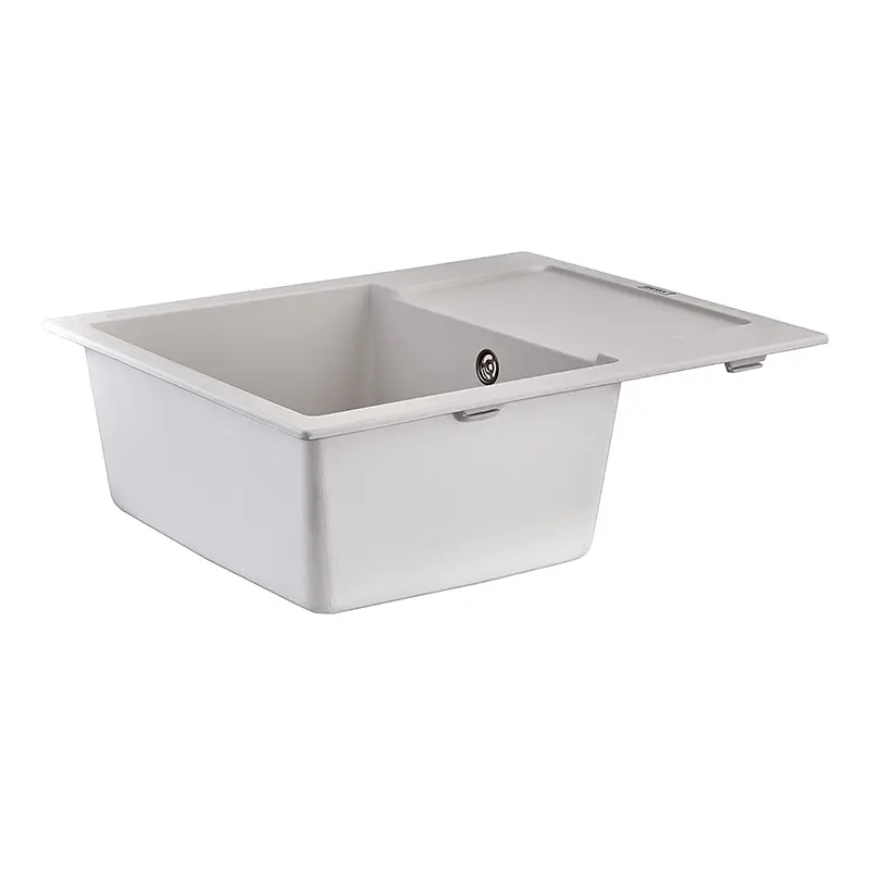 Кухонна мийка Zerix ZS-6250S-01 white ZX4587, Білий матовий - фото 4