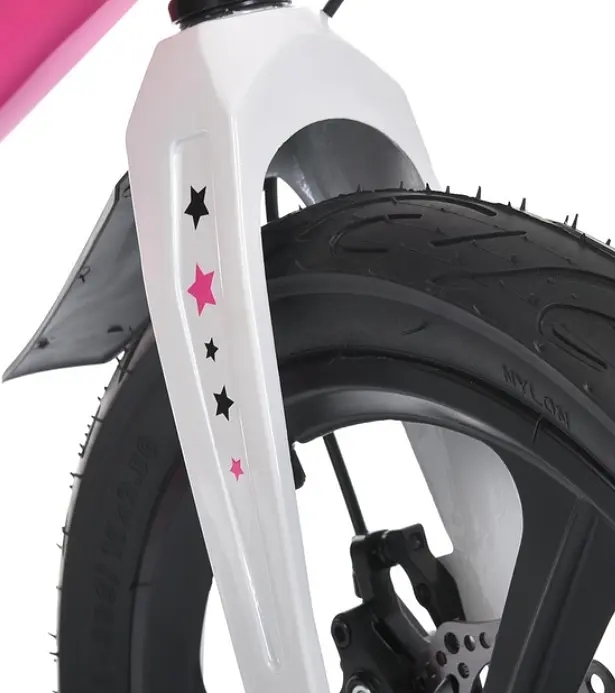 Велосипед дитячий PROF1 14" MB 141020-2 STELLAR Рожевий, SKD75, магн.рама, диск.торм., кошик, крила, дод.колеса (6903317630899) - фото 4
