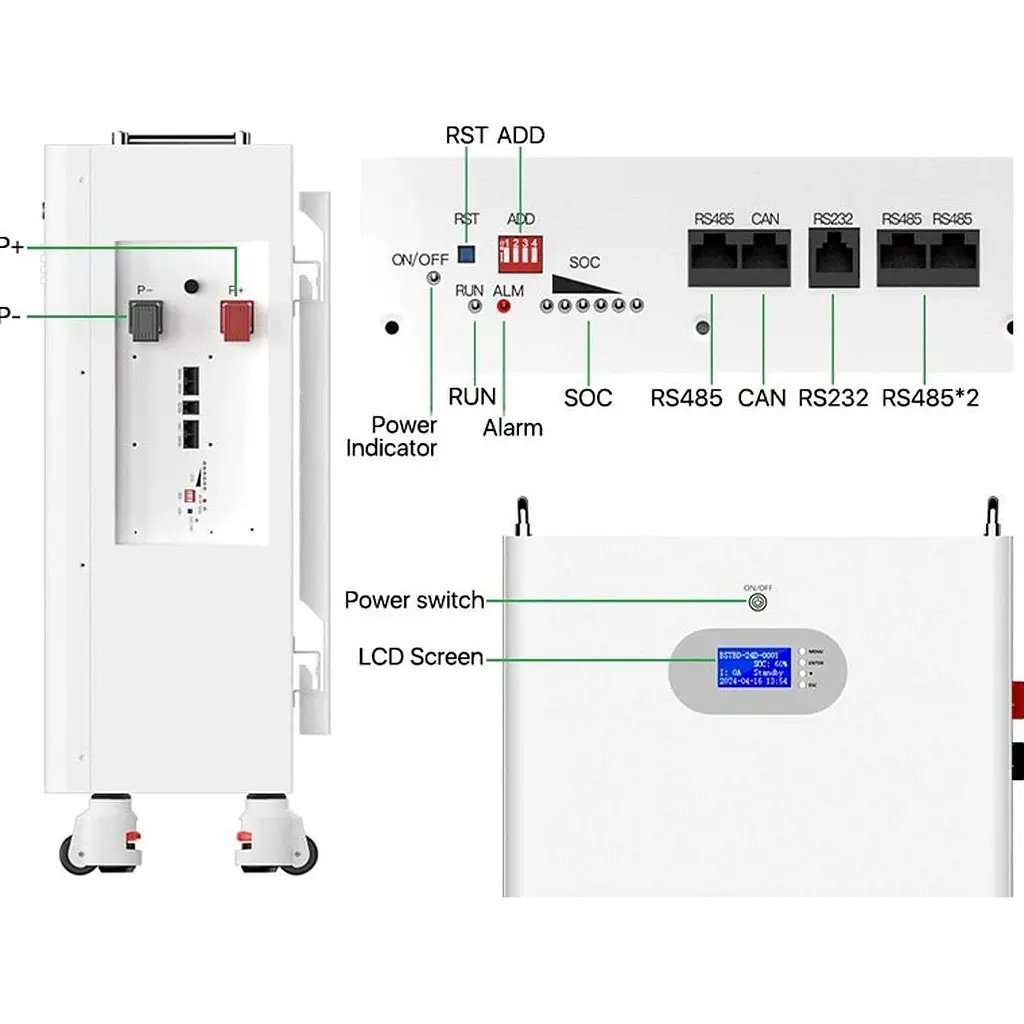 Акумулятор Basen Green LiFePO4 48V 51.2V/230Ah/11776Wh [BR-OW-LV-11.7KWH] [125467] - фото 2