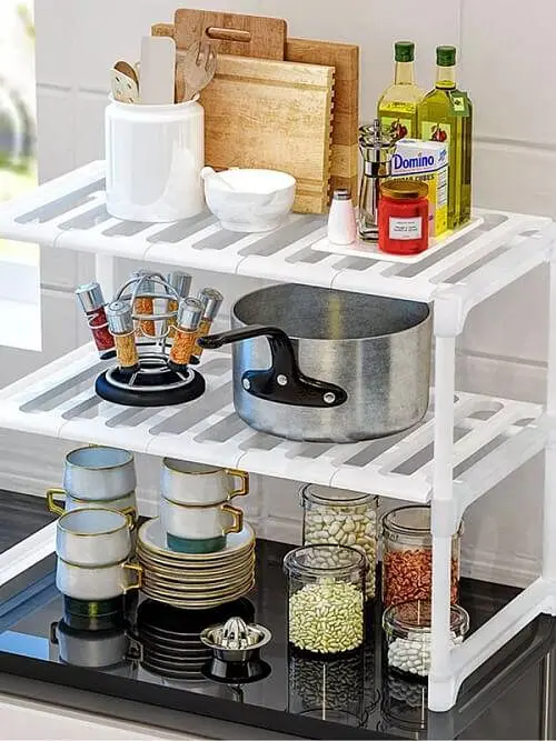 Регульована кухонна полиця — органайзер — Kitchen Rack - фото 2