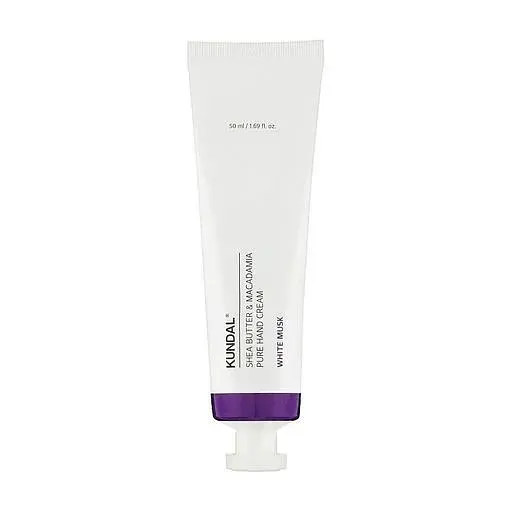Крем для рук "Білий мускус" 50 мл Kundal Shea Butter & Macadamia Pure Hand Cream White Musk - фото 2