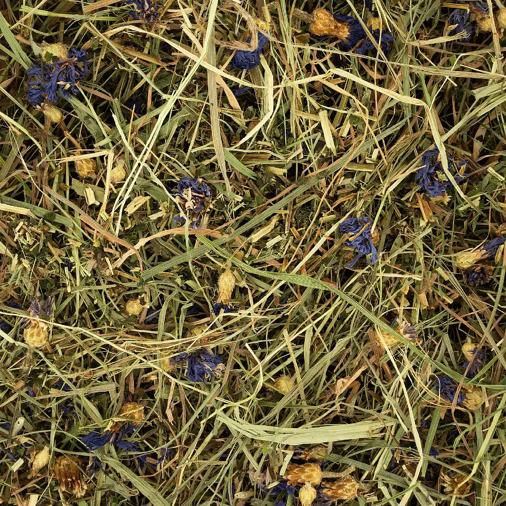 Сіно для гризунів Deli Nature Rodelicious Herbal Hay Cornflower & Nettle з волошкою та кропивою 600 г 21360 - фото 2