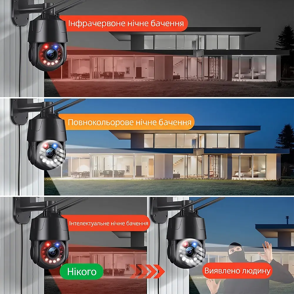 IP PTZ-відеокамера з WiFi 8Mp Light Vision VLC-9808-PTZ20(CamHi) f=4.7-94mm 20x, з мікрофоном (75-00346) - фото 12