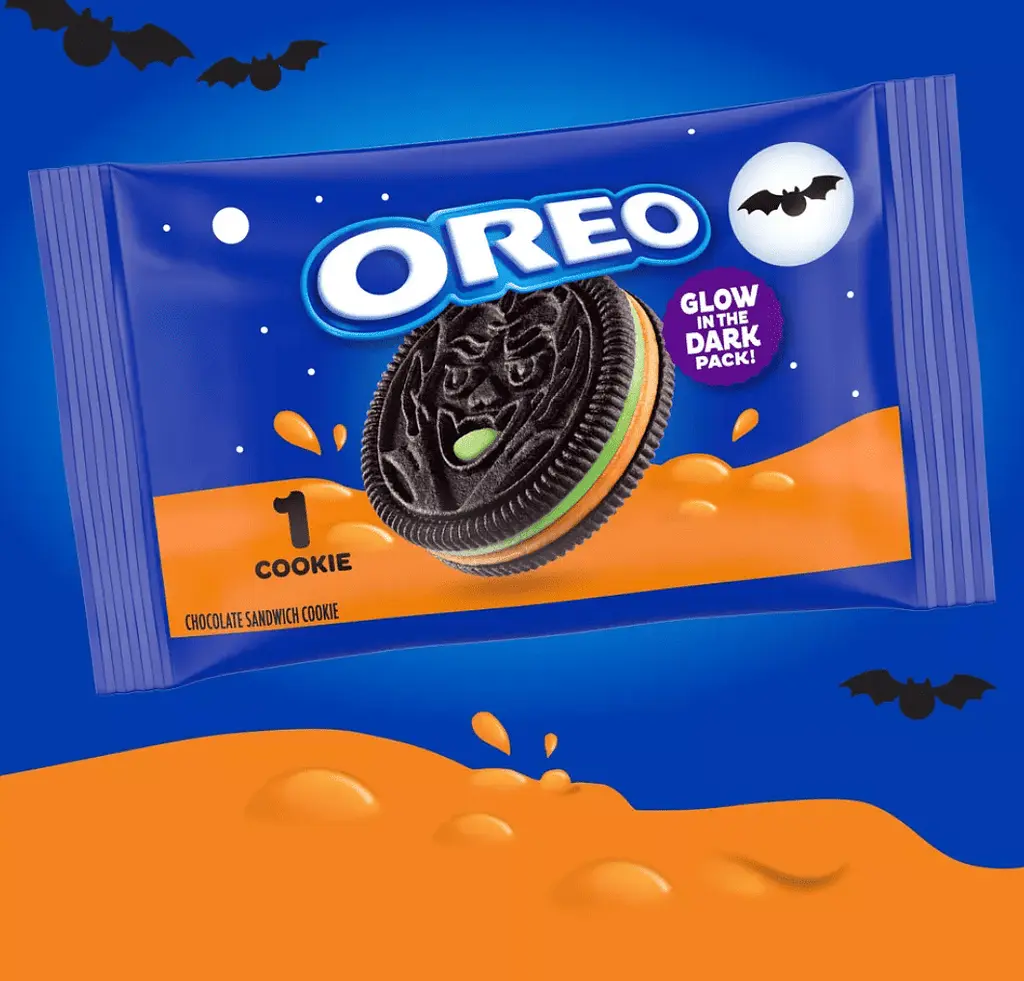 Печиво Oreo Halloween Green and Orange Creme Chocolate Sandwich Cookies 650г - фото 6