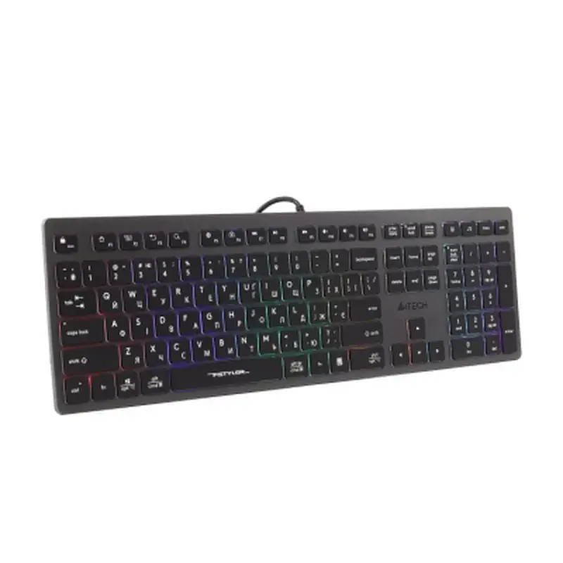 Клавіатура A4Tech FX60H USB Grey Neon backlit (4711421978309) - фото 3