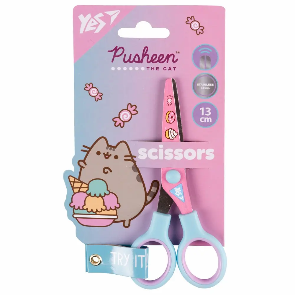 Ножиці дит. Yes 480437 Pusheen 13см з принтом на лезі(12) - фото 2