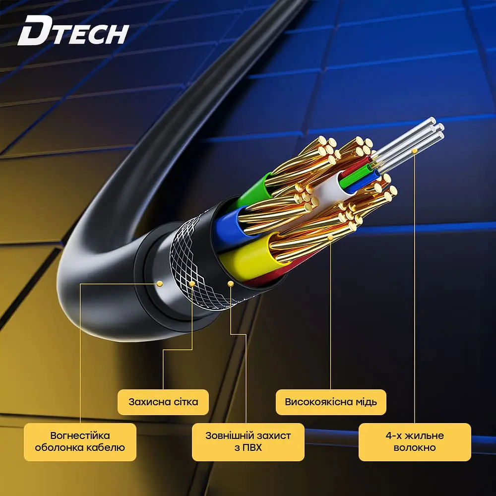 Кабель оптичний HDMI 2.1 100m Dtech DT-HOF8100 (74-00140) - фото 7