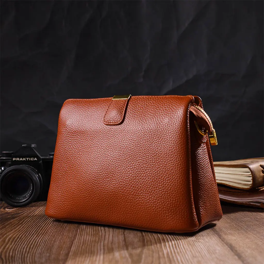 Жіноча шкіряна сумка Vintage 23х17х8 см sum0022705 - фото 6