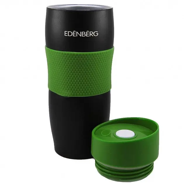 Термокружка Edenberg из нержавеющей стали 380 мл зеленая (EB-622) - фото 2