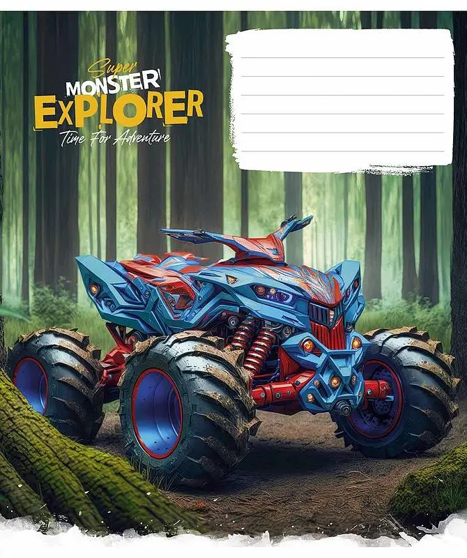 Зошит загальний Школярик Star Super Monster у клітинку 12 аркушів 30 шт. (012-3293K) - фото 3