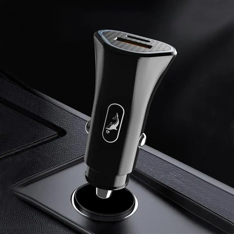 Автомобільний зарядний пристрій SkyDolphin SZ16 PD+QC3.0 (2USB, 3.1A) Black (AZP-000090) - фото 3