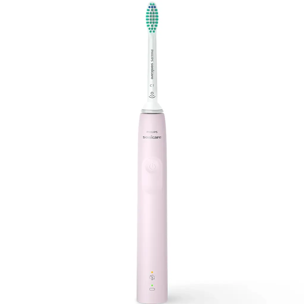 Набір звукових зубних щіток Philips Sonicare Series 3100 HX3675/15, рожева + чорна, 2 шт. - фото 4