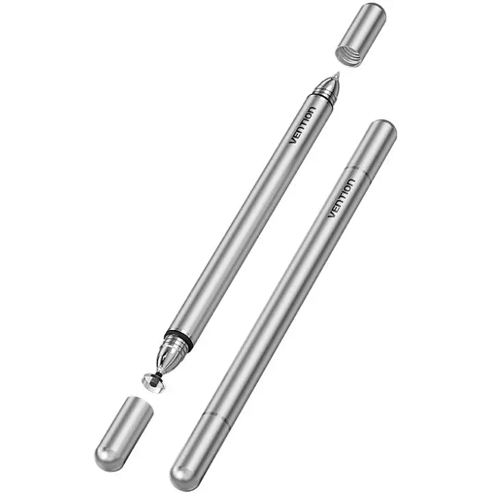 Стилус - ручка для ємнісних екранів 2 в 1 Stylus Pen Gray Aluminum Alloy Type Vention (KQMH0) - фото 8