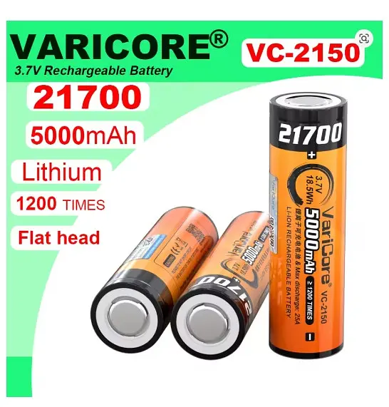 Акумулятор промисловий VariCore 21700 VC-2150 5000mAh 3.7V B 25A (2912000501) - фото 2