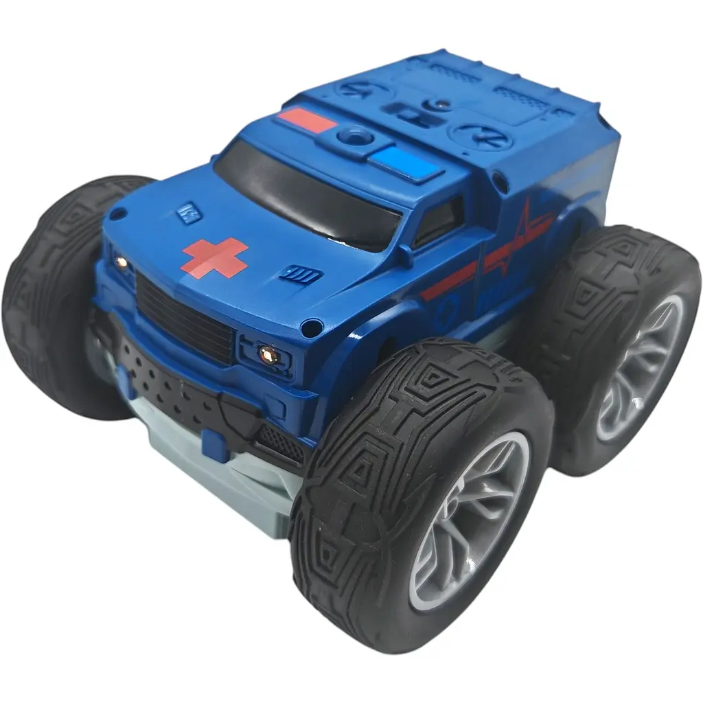 Машинка игрушечная Revolt Rescue Racers на радиоуправлении двухсторонняя сине-серая (TG1009GREY) - фото 2