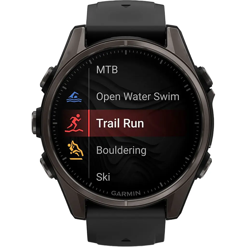 Смарт-годинник Garmin Fenix 8 AMOLED Sapphire 43mm Carbon Gray DLC Titanium with Black/Pebble Gray Silicone Band (010-02903-21) [115064] - фото 9