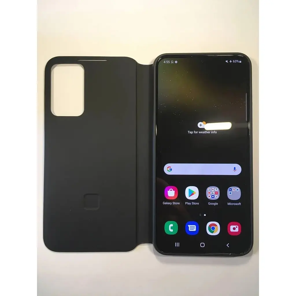 Оригінальний чохол-книжка Samsung S-View Flip Cover для Samsung Galaxy S22 5G (6.1") Чорний EF-ZS901CBEGRU - фото 2