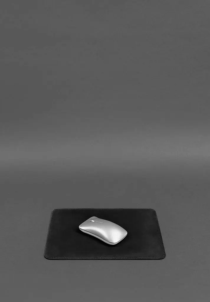 Коврик для мышки из натуральной кожи 1.0 черный Crazy Horse - фото 3