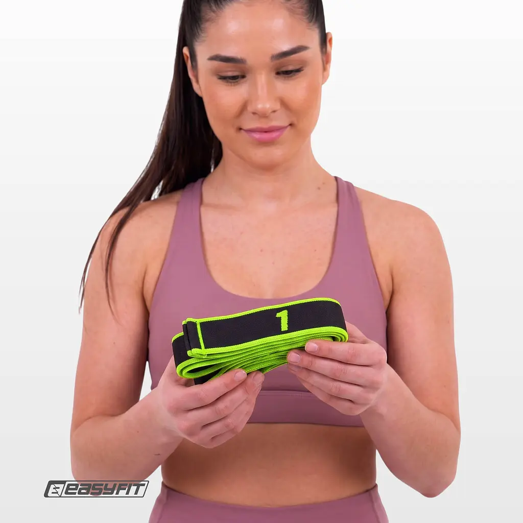 Еспандер стрічка EasyFit з петлями для тренувань жовтий (EASY) - фото 9