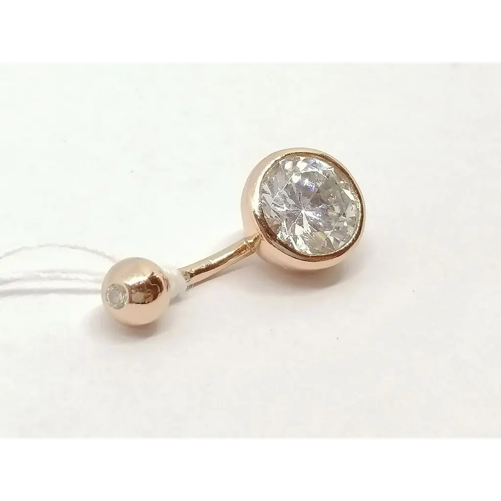 Серебряная серьга для пирсинга пупка Silvex 925. ПР3Ф/020 - фото 2