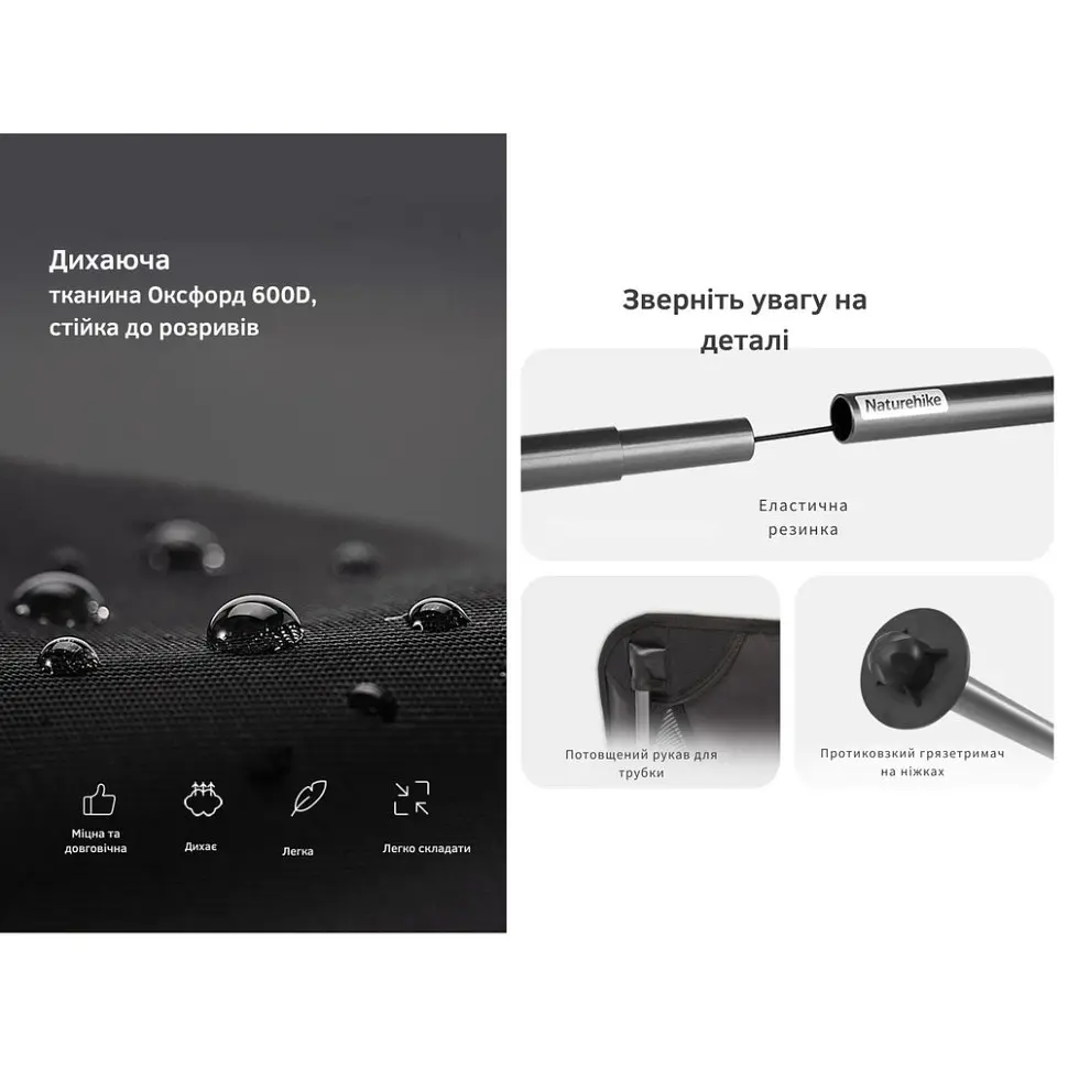 Кресло складное Naturehike Stellaluna L04 CNK2450JJ015 черное - фото 8