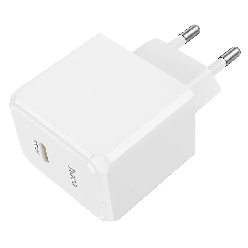 Сетевое зарядное устройство Hoco CS13A Ocean single port PD20W charger белый - фото 3
