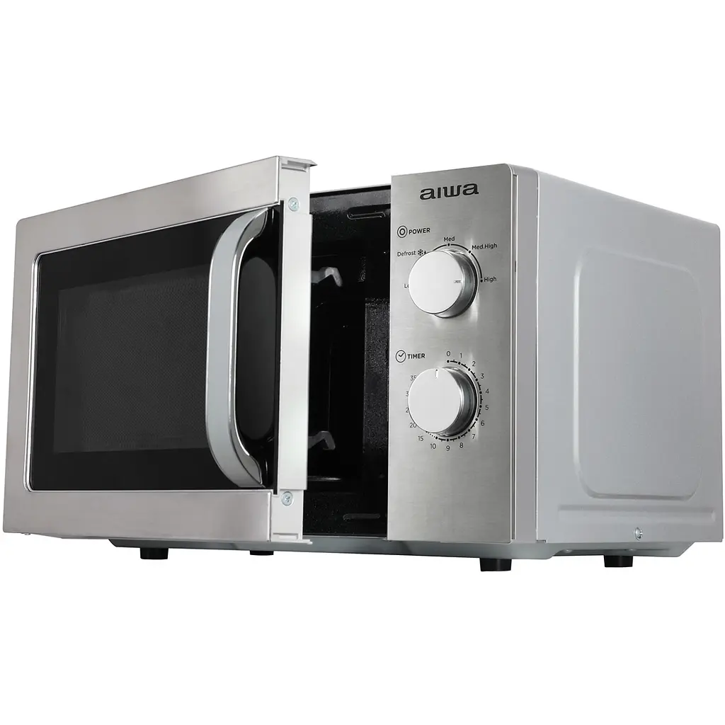 Мікрохвильова піч AIWA NAMICOOK SILVER20 MW-200SL 20л/ 700Вт/ мех.управл../срібна - фото 4