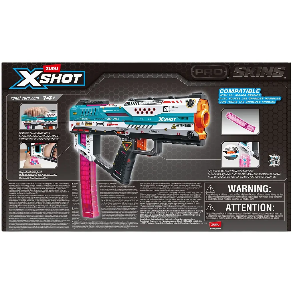 Бластер X-Shot Skins Pro Series Fury-X быстрострельный 40 патронов (36772R) - фото 7