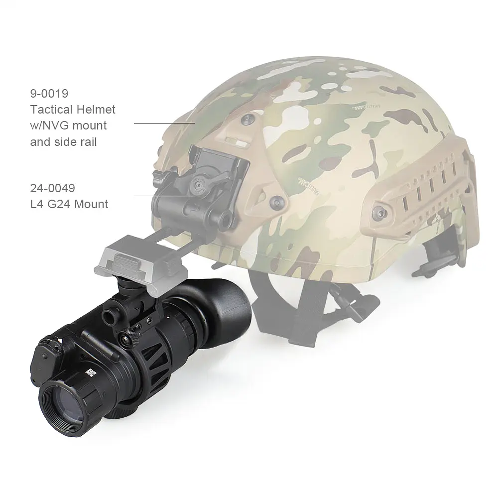 Монокуляр ночного видения Night Vision PVS-14 4х с J-arm креплениями на шлем - фото 5