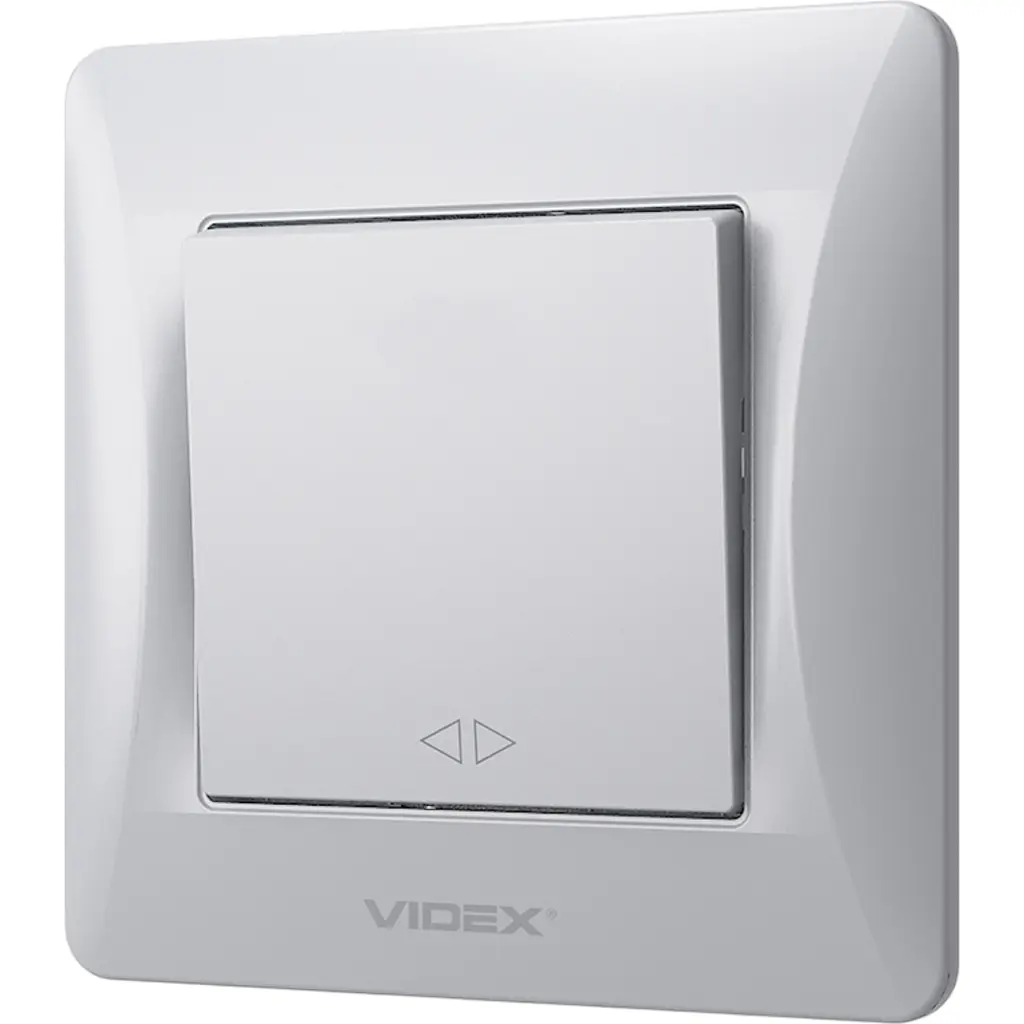 Вимикач одноклавішний Videx Binera проміжний срібний шовк 1 шт. - фото 2