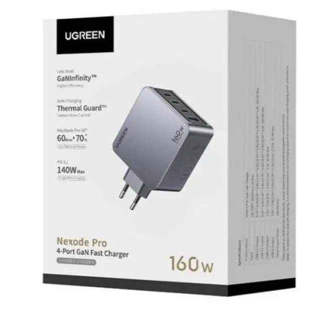 Зарядний пристрій Ugreen Nexode 160W Gan X763 - фото 6