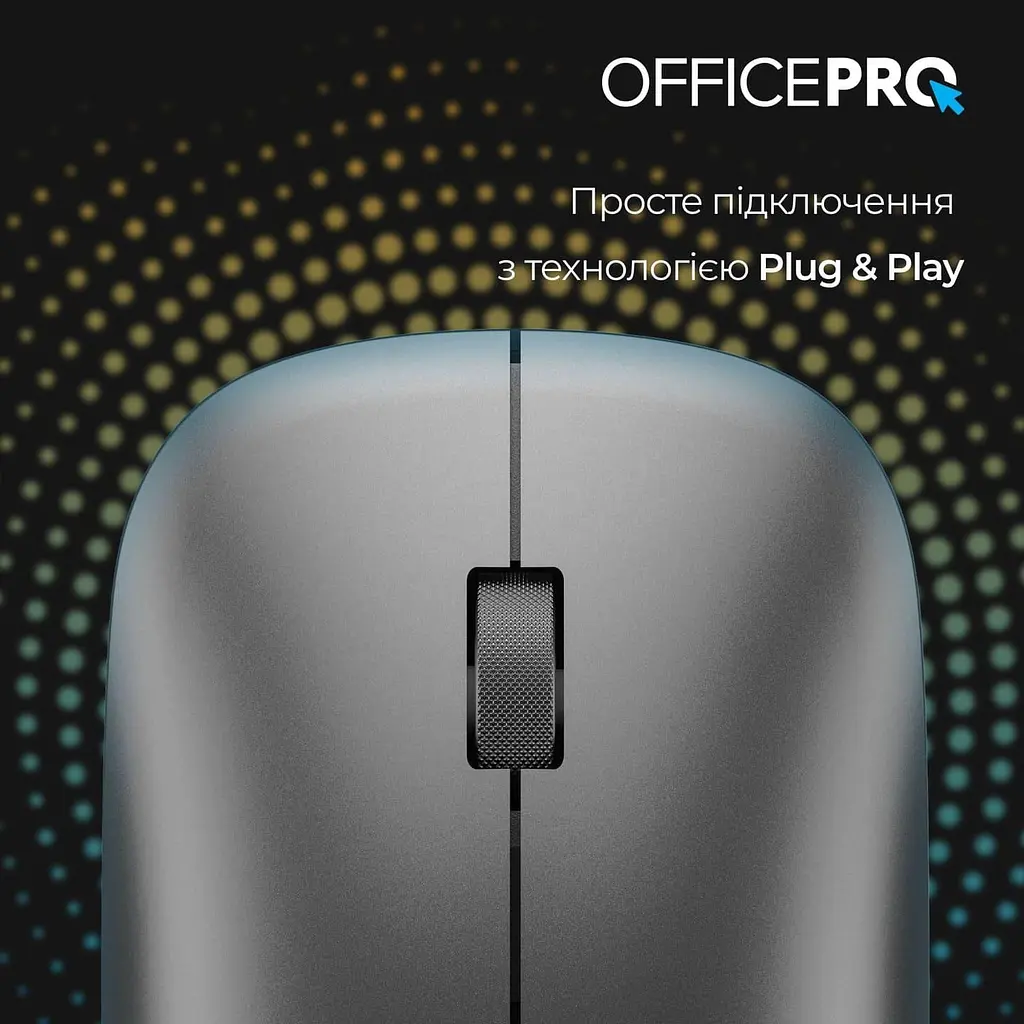 Бездротова миша OfficePro M225G Silent Click Wireless Gray (M225G) - фото 5