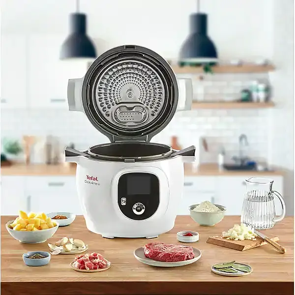 Мультиварка Tefal Cook4Me+ CY851130 6л 1600Вт 6 программ приложение 150 рецептов бело-серая - фото 5