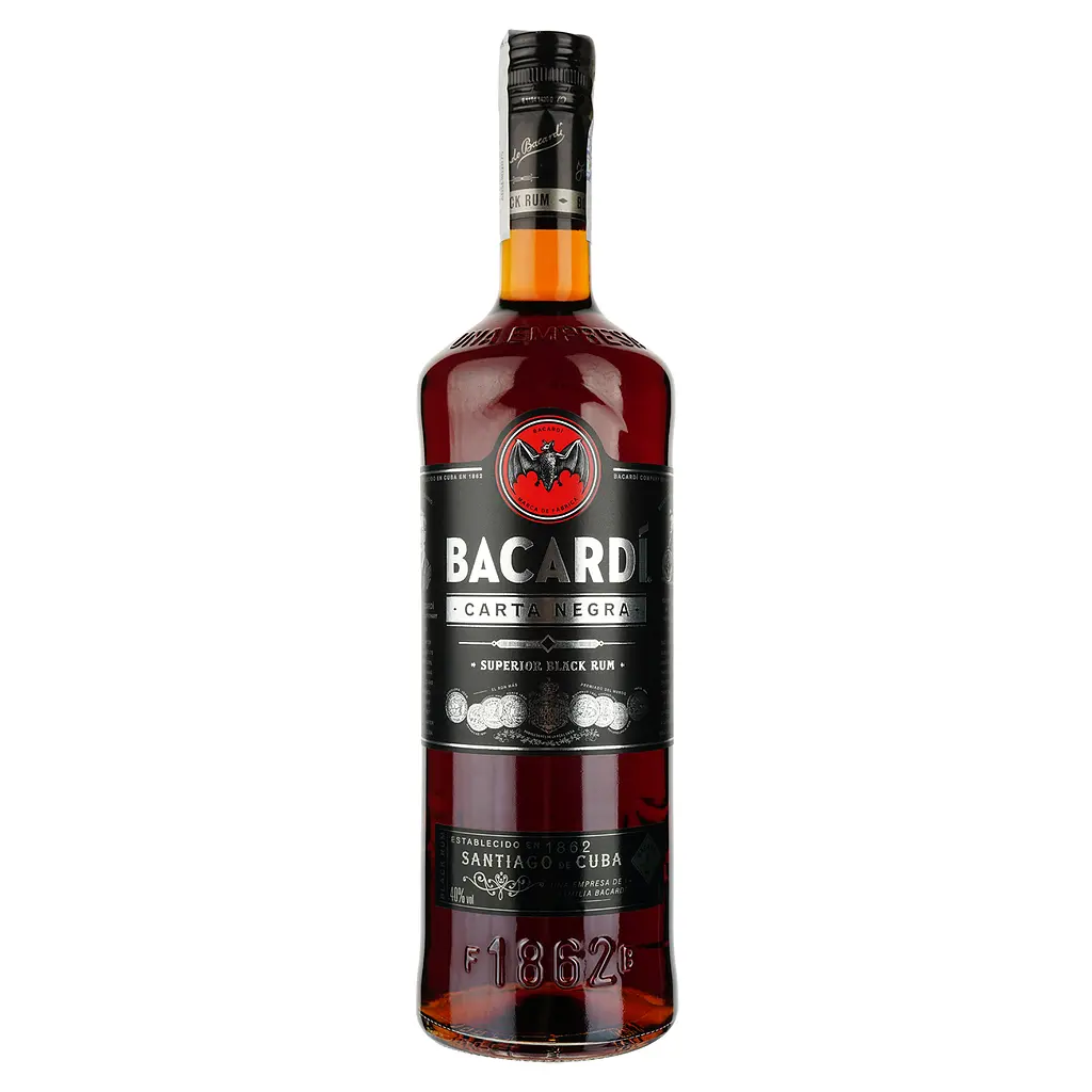 Упаковка рому Bacardi Carta Negra 40% 12 л (1 л х 12 шт.) - фото 2