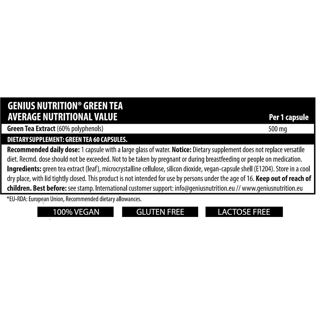 Экстракт зеленого чая Genius Nutrition Green Tea 60 капсул - фото 2