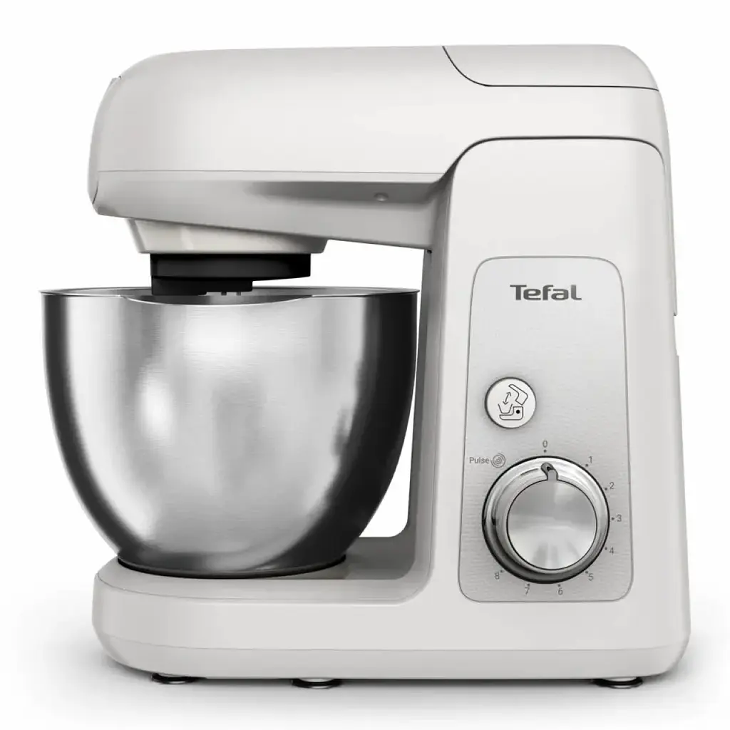 Кухонна машина Bake Partner 1100Вт, чаша-метал, корпус-пластик, насадок-8, білий Tefal kuh0015191 - фото 2