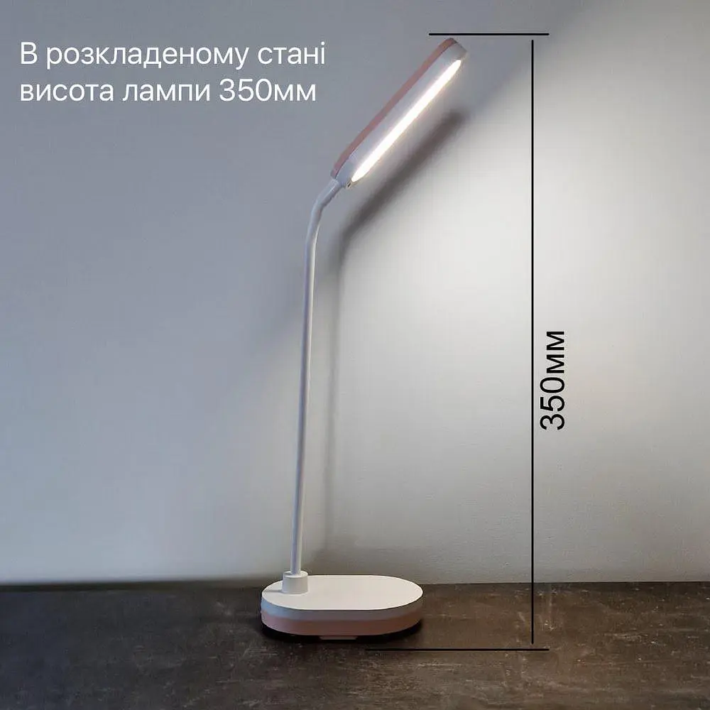 Настільна лампа з акумулятором LED LINERA 5W 4200К біла Violux ( 540005 ) - фото 6