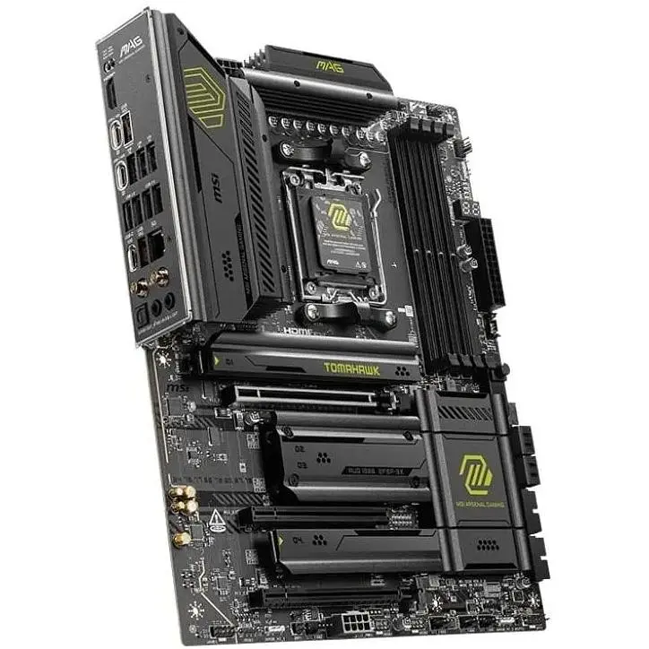 Материнська плата MSI MAG AM5 X870E Tomahawk WIFI, X870E, 4xDDR5, Int.Video (CPU), 4xSATA3, 4xM.2, 1xPCI-E 5.0 x16, 1xPCI-E 4.0 x16, 1xPCI-E 3.0 x16, ALC4080, 8126VB, WiFi 7, Bluetooth 5.4, 13xUSB 3.2 / 8xUSB 2.0, HDMI/2xType-C, ATX - фото 4