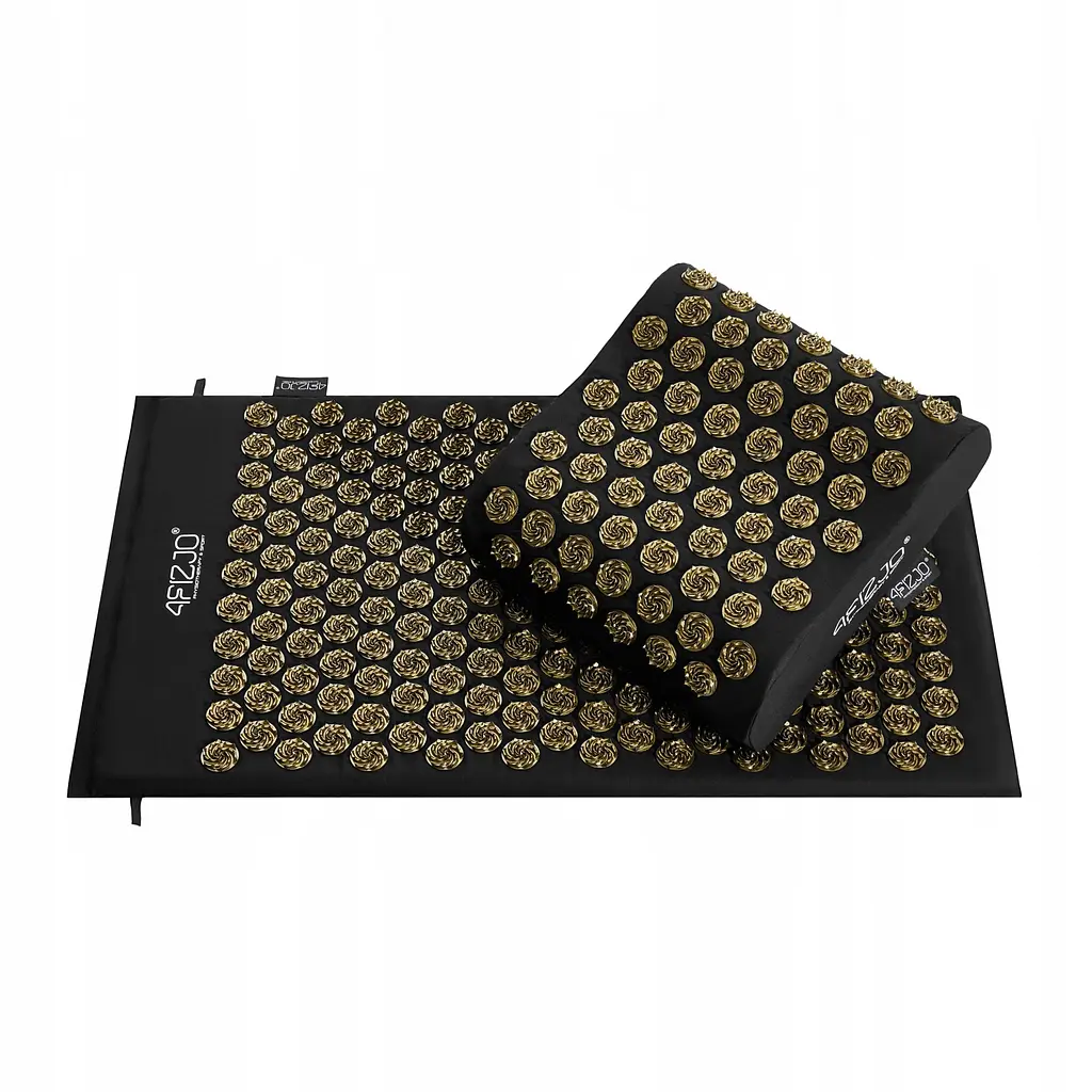 Килимок акупунктурний з подушкою 4FIZJO Ergo Mat Аплікатор Кузнєцова Black/Gold (P-5907739313881) - фото 9