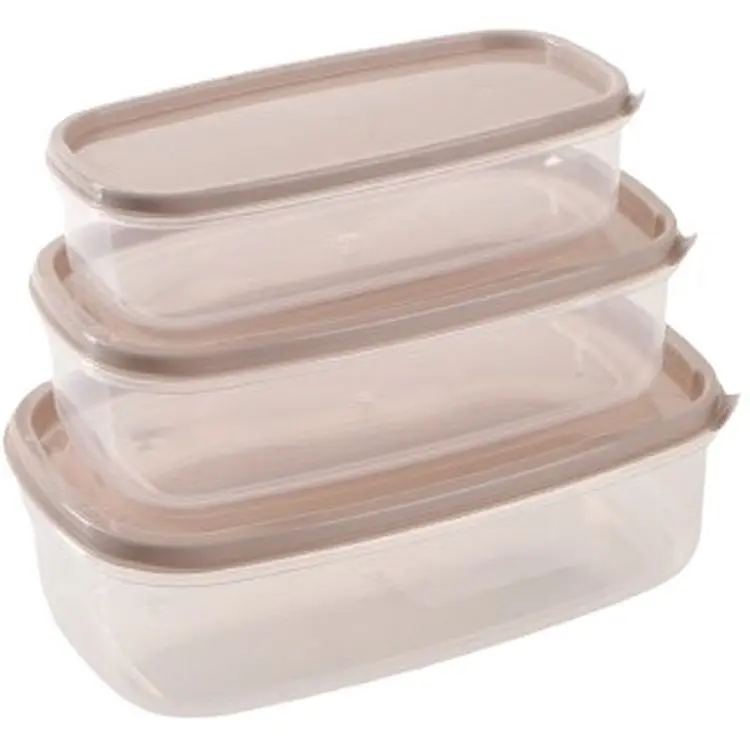Контейнер пищевой Violet House набор 3 шт. 0.3 л, 0.5 л, 0.85 л капучино (0494 CAPUCCINO прям. наб. SMALL) - фото 2
