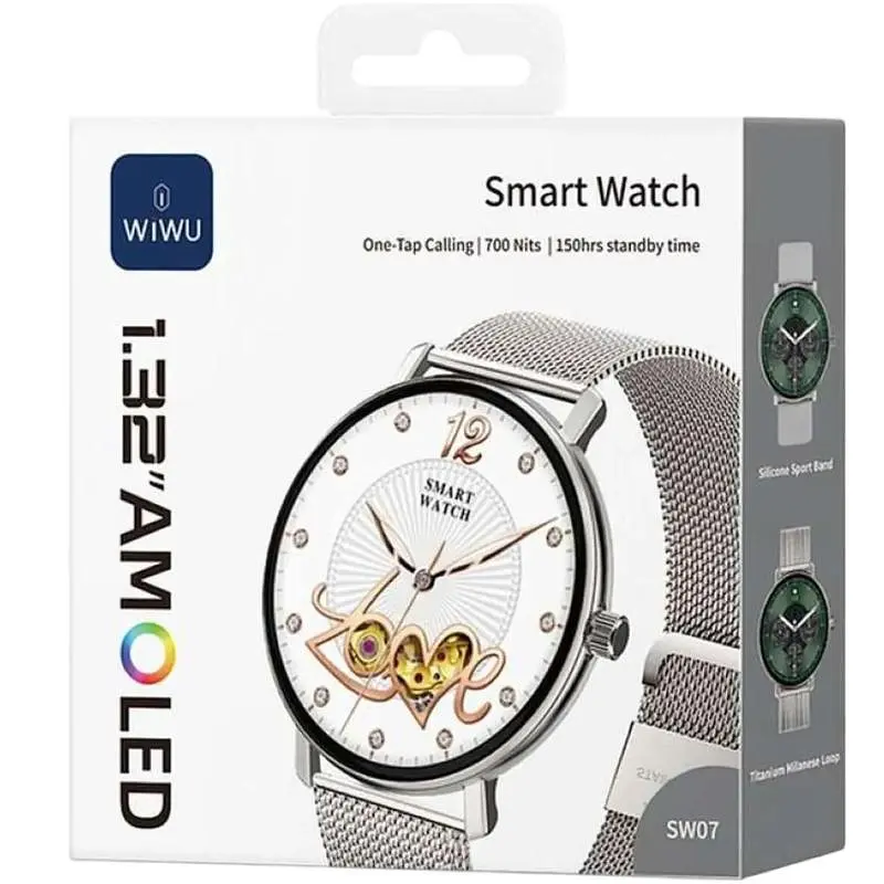 Смарт-годинник WiWU SW07 Smart sports watch call version Silver - фото 2