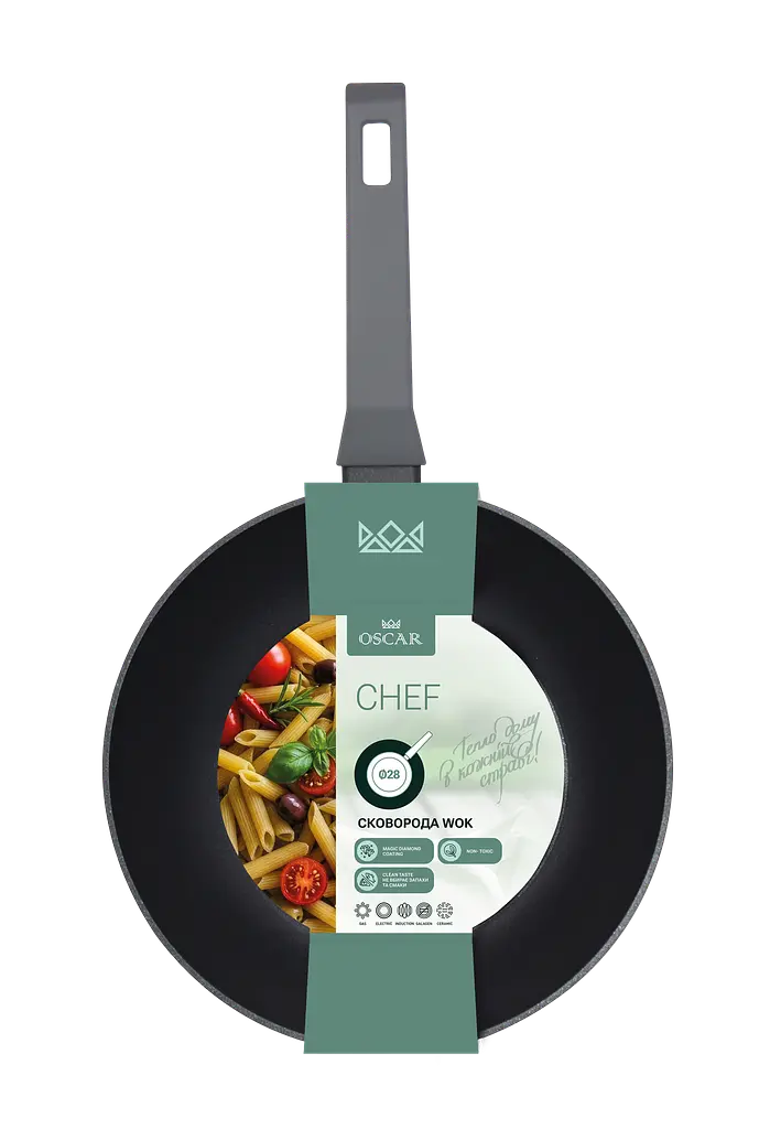 Сковорода WOK Oscar Chef, 28 см new (7235684) - фото 4