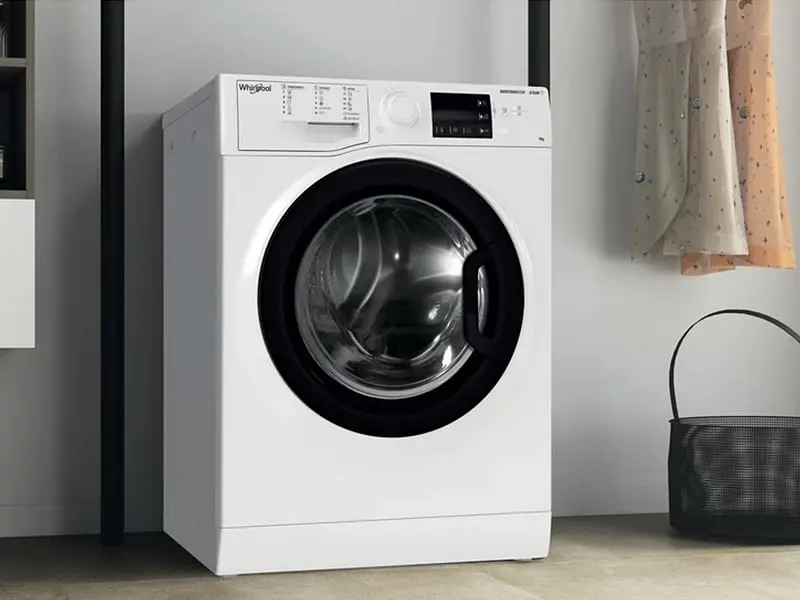 Пральна машина Whirlpool фронтальна, 7кг, 1200, A+++, 43.5см, дисплей, пара, інвертор, люк чорний, білий (WRSB7259WBUA) - фото 3